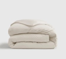 Quince Full/Queen Organic Percale Cotton SAND Duvet Cover - no Shams