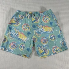 Chubbies Golf Shorts Mens Small Blue Cocktail Drinks Chino Preppy Performance *