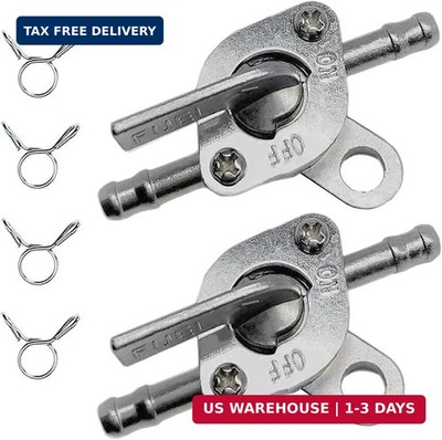 Petcock Fuel Shutoff Valve Fits 6mm 1/4'' or 3/16'' ID Fuel Gas Line for Go Kart C