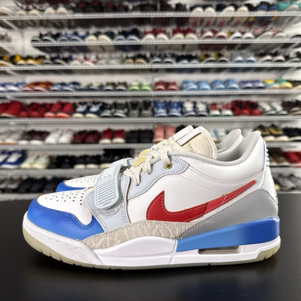 Nike Jordan Legacy 312 Bajo Blanco Azul Real Rojo FN8902-161 Hombres Talla 8.5 Foto 4 de 4