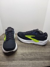 Brooks Ghost Max 3 Shoes Men Size 10.5 2E Wide Black Navy Acid Lime Road Running