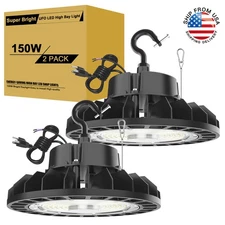 2P 150W Led High Bay Light Industrial Warehouse Led Shop Lighting Dimmable ETL