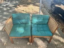 Danish teak loveseat MCM CFC Silkeborg Midcentury Modern Vintage