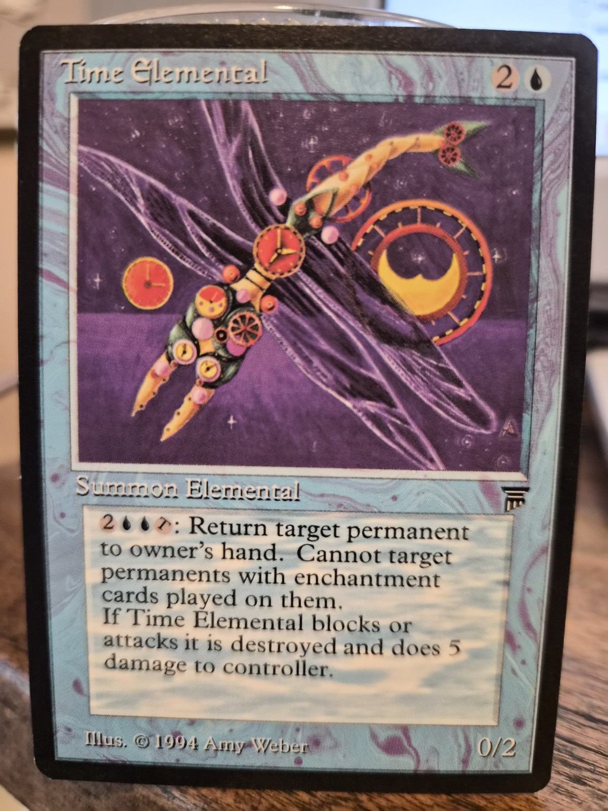 MTG Time Elemental Legends Creature Rare Blue Magic the Gathering 1994