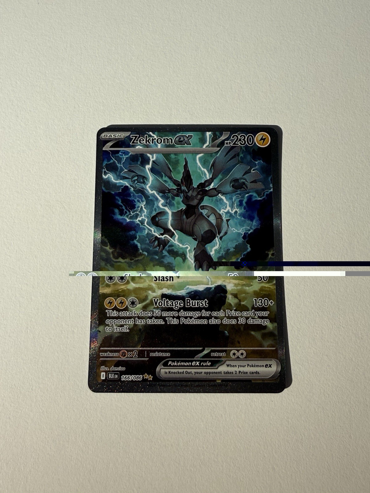 Zekrom EX Sir 166/086 Pokémon TCG Black Bolt Near Mint