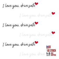 6X I Love You Drive Safe Mirror Sticker, Cute Car Stickers, Holographic