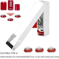 Heavy Duty Wall-Mounted Can Crusher 16 OZ Aluminum Compactor for Recycling