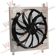 Aluminum Radiator Shroudfan Fit 1966-77 Ford Bronco Base 3.3l L6 5.0l Ford V8..