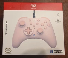 HORIPAD Turbo Wired Controller for Nintendo Switch 2 – Cozy Pink - Brand New