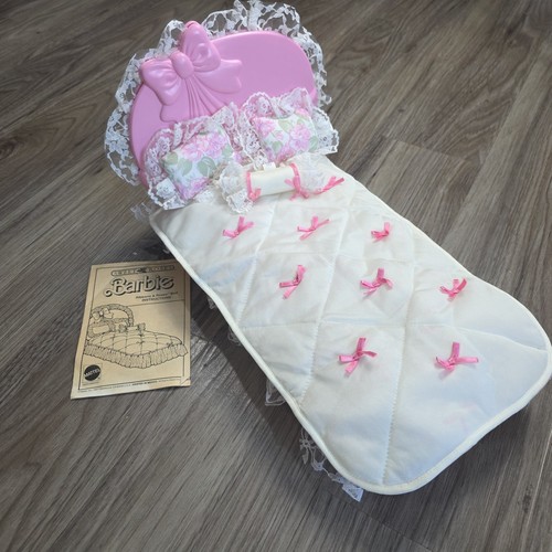 Barbie Mattel Vintage 1987 SWEET ROSES Ribbon and Roses Bed #5620 Complete