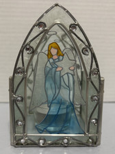 Home for the Holidays Stained Glass ANGEL Votive Glass Candle Holder 1999 NEW 