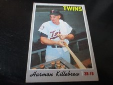 HARMON KILLEBREW     (minnesota twins - 1b)    1970 topps CARD #150  nr/mint