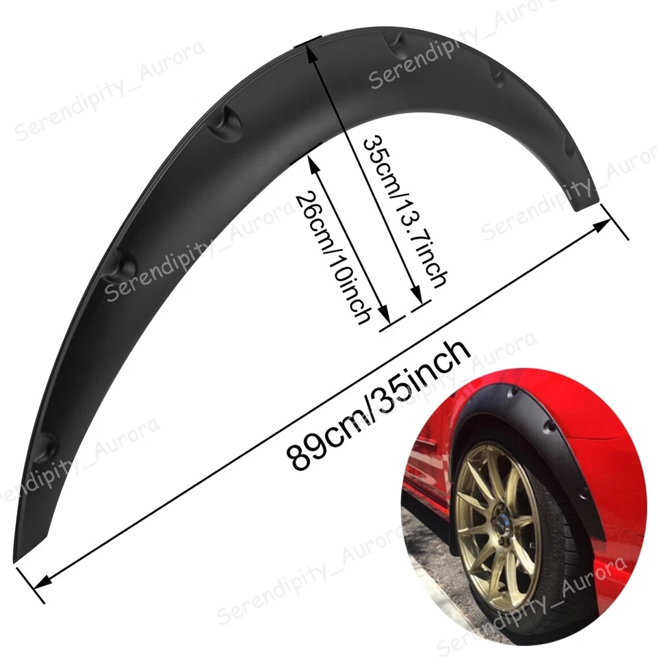 Cuerpo de rueda de arco extra ancho con llamaradas de guardabarros de 35"" 4 piezas para Subaru Forester 2003-2020 Foto 4 de 4