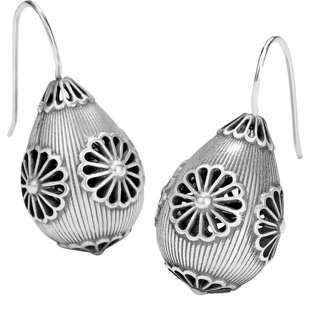 Vidrio Cristal Pendientes de Moda Aro plateado plata