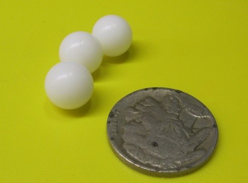 Palline in teflon PTFE - Sfera bianca (.375") 3/8" diametro, 40 pezzi - Foto 6 di 11
