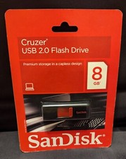 CRUZER SANDISK USB 2.0 Flash Drive 8 GB. NEW Premium Capless Storage FREE SHIP