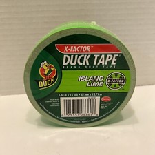 NEW Duck Brand 1.88 in. x 15 yd. Duct Tape Heavy Duty Island Lime GREEN Color