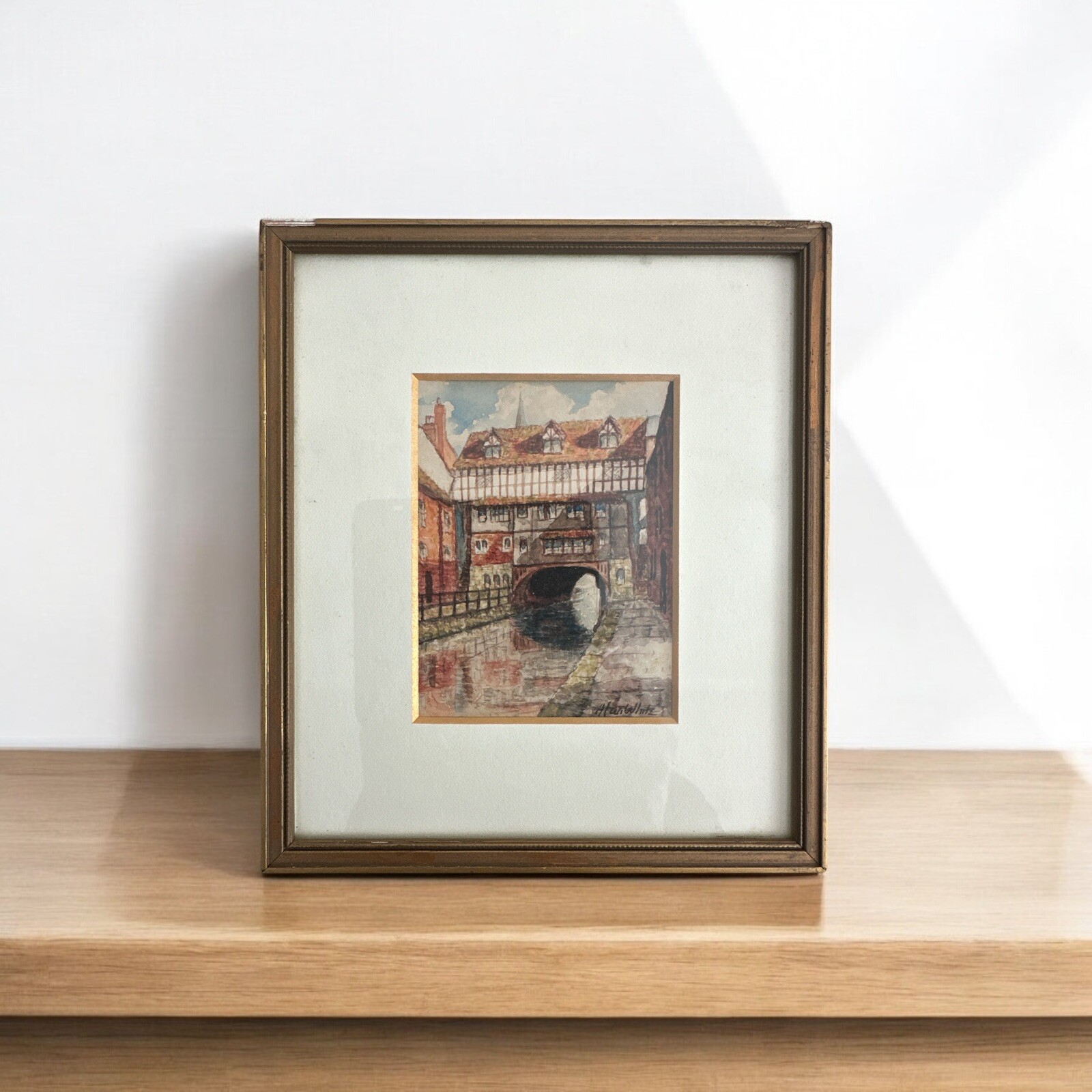 Set of 2 Alan White (1893-1974) 20th Century Watercolor Paintings of Lincoln, UK