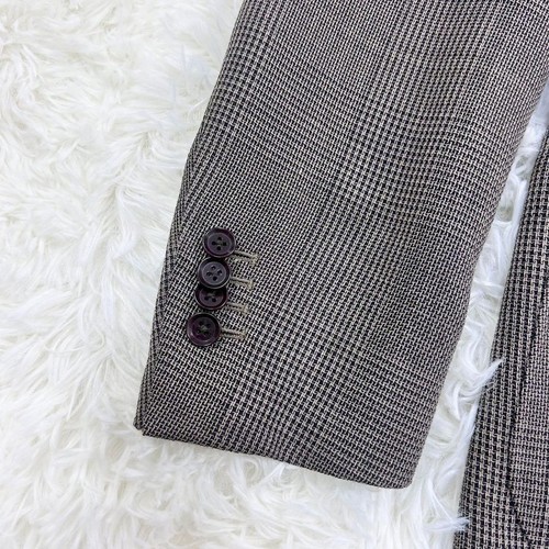 RING JACKET New Balloon Tailored Wool Jacket 19SS Men's Size 44 Brown Plaid - Picture 6 of 17