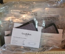 23 Packs Of 2 Goodfellow Face Mask Adult Reusable Size S/M Black Grey