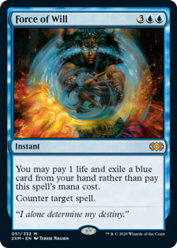 PSA8 意志の力 forceofwill TereseNielsen Foil MTG Force Of Will Double Masters Foil Signed Terese Nielsen Artist
