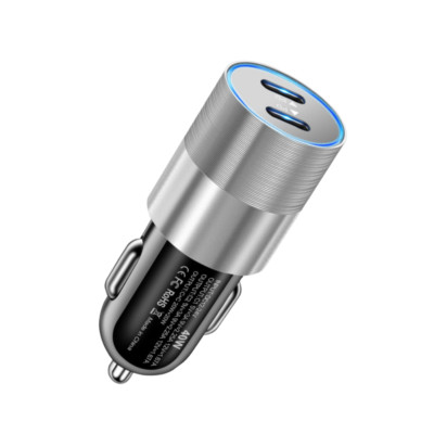 For iPhone 15 14 13 12 11 Pro Max Plus Fast Car Charger 40W Dual USB-C Adapter