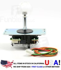 Sanwa Original Japan Arcade Joystick JLF-TP-8YT-SK Translucent Clear Ball