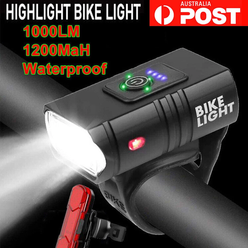Bike Light Set Rechargeable LED Bicycle Lights Waterproof Headlight Front Rear