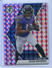 2020 Panini Mosaic DEVIN DUVERNAY RC Rookie Card #232 Purple Prizm #25/49 RAVENS