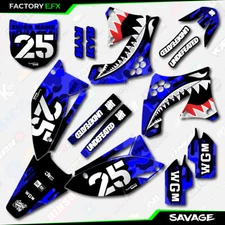 Blue Savage Camo Graphics Kit fits 09-12 Kawasaki KXF250 KXF 250 Decals 