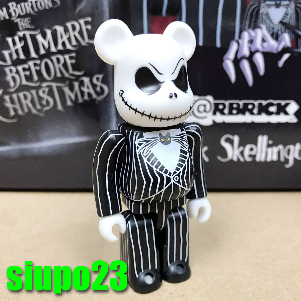 Medicom 400% + 100% Bearbrick ~ Disney NBC Be@rbrick Jack Skellington  Newface