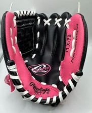 Rawlings PL95PB Girls Pink Black Baseball Softball T-Ball Glove Size Unknown