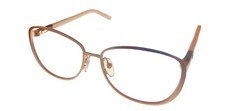 Escada Womens Metal Ophthalmic Eyeglass Rose Gold Butterfly VES864. 383. 56mm