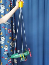 Trio Leuchte Flugzeug Flieger aus Holz multicolor für Kinder inkl. Leuchtmittel