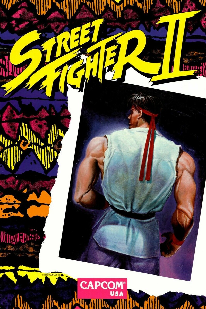 Street Fighter 2 Classic Arcade Side Art Wall Poster