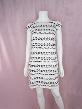 Club Monaco Womens White Black Horse Print Dress Pockets 0 Equestrian