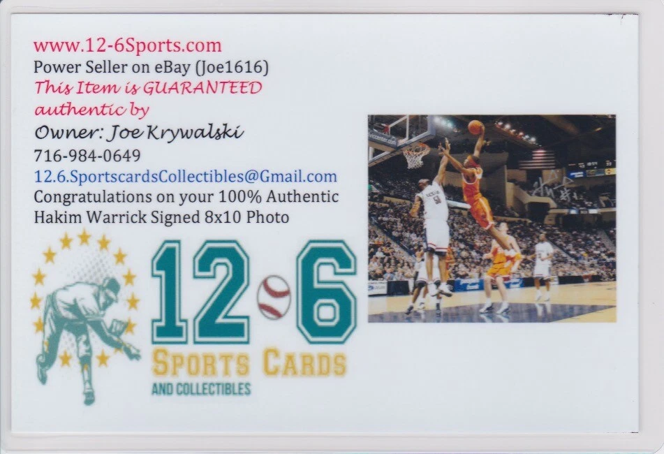 HAKIM WARRICK Signed Autograph Auto 8x10 Photo Picture Syracuse Orange SU COA — 第 2/2 张图片