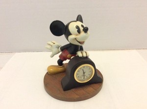 Disney Mickey Mouse Figurine Desk Clock Ebay