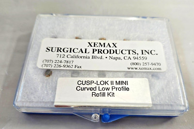 Xemax Cusp-Lok II Mini Curved Low Profile Refill (6 Pieces) w/ Case -Cpics4info