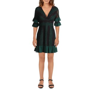 rose long sleeve pleated midi dress