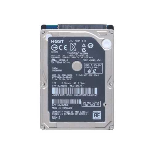 Apple 655-1751H Hard Disk Drive 1TB 2.5inch 5.4K SATA 6Gbps HDD - Foto 1 di 4