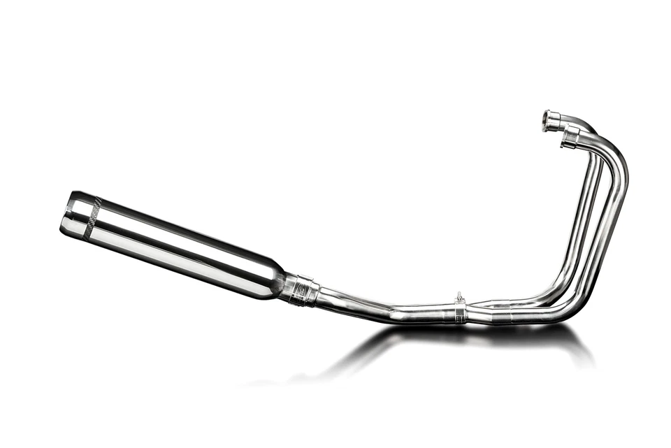 Silenciador nariz de toro acero inoxidable 2-1 410 mm escape completo Honda CB450 CL450 1969-1974 Foto 2 de 4