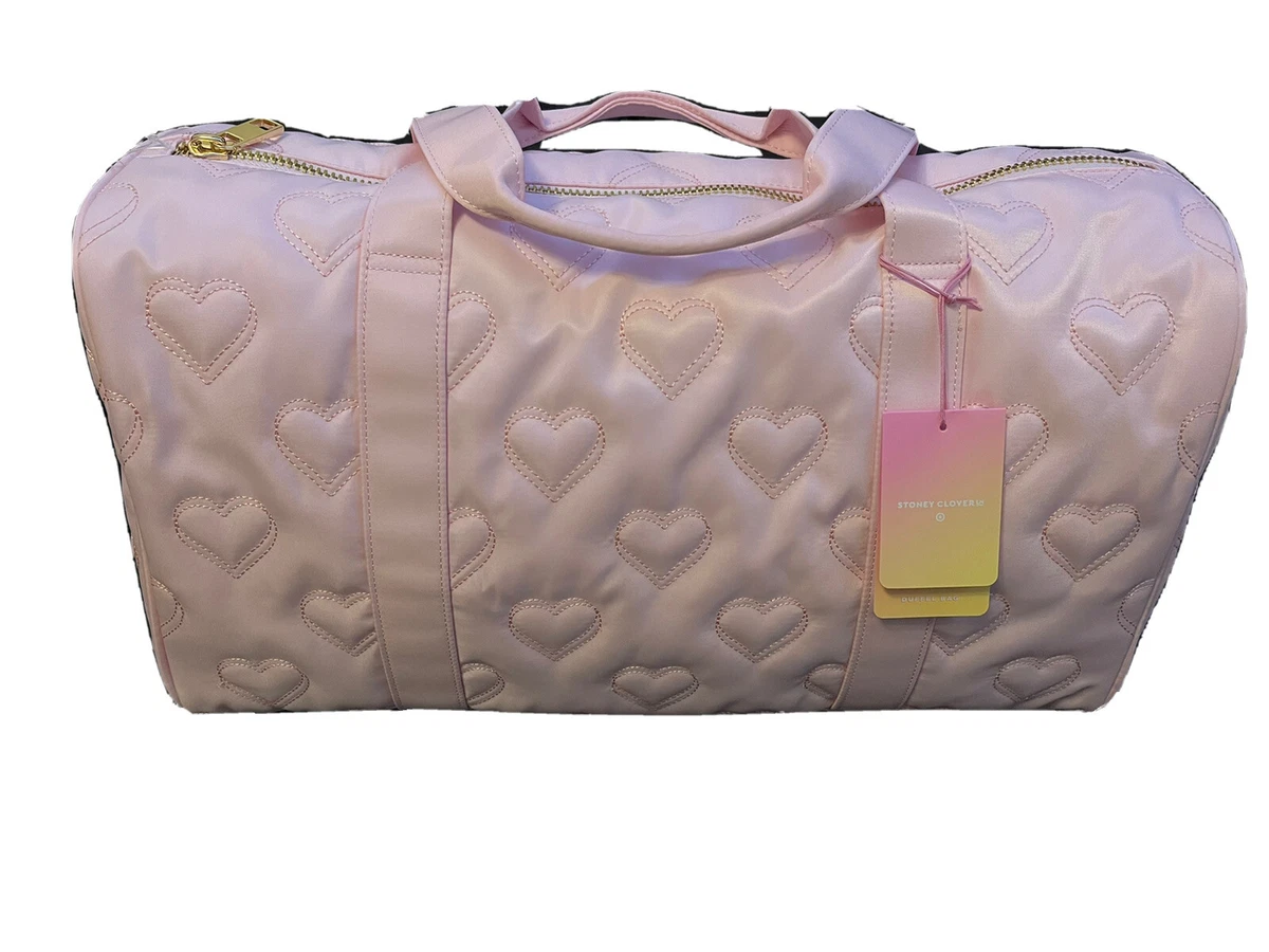 BRAND NEW Stoney Clover Lane Pink Heart Duffle Bag
