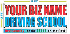 CUSTOM NAME DRIVING SCHOOL Banner Sign NEW Larger Size Best Quality for the $$$