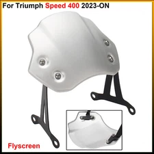 Flyscreen / Windshield w/ Mounting Hardware Kit - For Triumph Speed 400 2023-ON