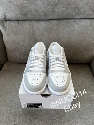 Nike Air Jordan 1 Low Wolf Grey Aluminum Size 8 Womens with
