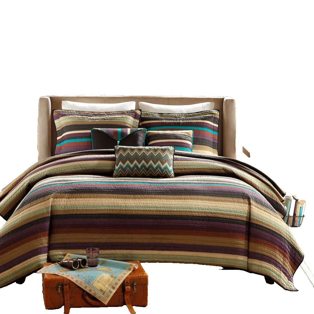 Edredones Multicolor Rayas de microfibra, colchas y cobertores para cunas