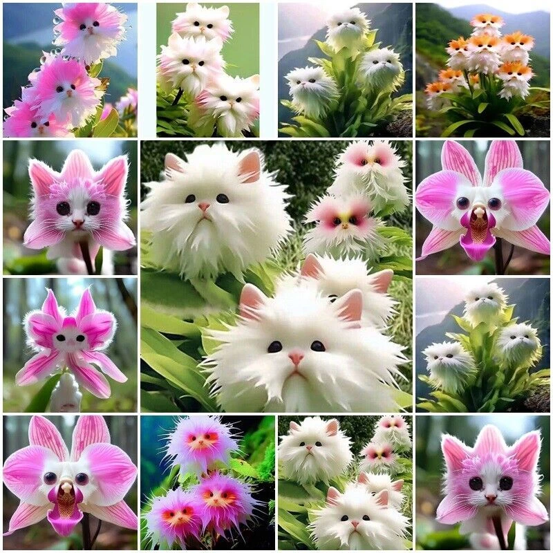 NEW 100 Rare cat Face Orchid Se ed Dracula Cute Simia Garden Plant Flower Decor - Image 3 of 4