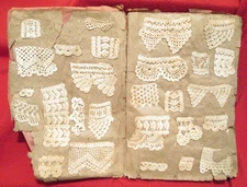 Ca. 1900 Antique School Girl Needlework CROCHET  SPECIMEN SAMPLE BOOK