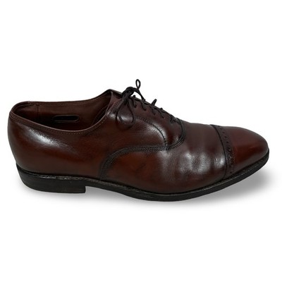 Allen Edmonds Fifth Avenue Mens 8 EEE Dark Chili Leather Cap Toe Oxford Shoes